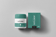 Supplement Jar & Box Mock-up 2, a Cups & Container Mockup by Yogurt86 (Thumbnail 8 of 10)