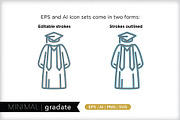 Minimal graduate icons, an Outline Icon by Picture Window (Thumbnail 4 of 5)