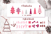 Pink Christmas Clipart & Patterns, a Decorative Illustration by AvaAva (Thumbnail 7 of 25)