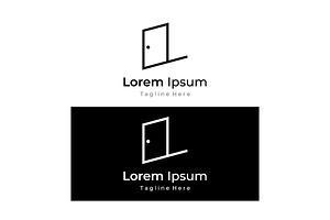 Door abstract logo design with geome, a Branding & Logo Template by LOGOCREATIVE