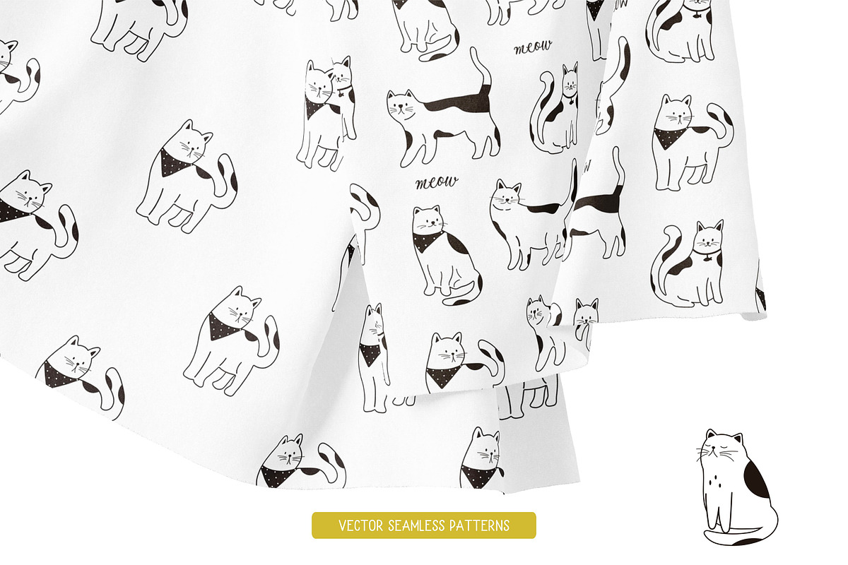 Cute cats collection, an Animal Illustration by EltaMaxArt (Photo 5 of 5)
