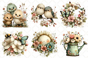 Watercolor Spring Flower Clipart, an Illustration by Black Bird Studio (Thumbnail 2 of 5)