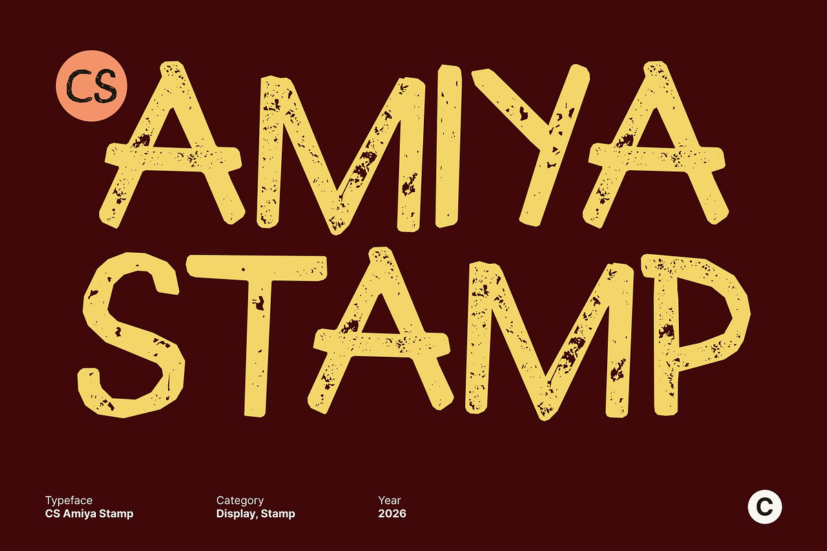 CS Amiya Stamp, a Handwritten Font by Craft Supply Co. (Photo 1 of 8)
