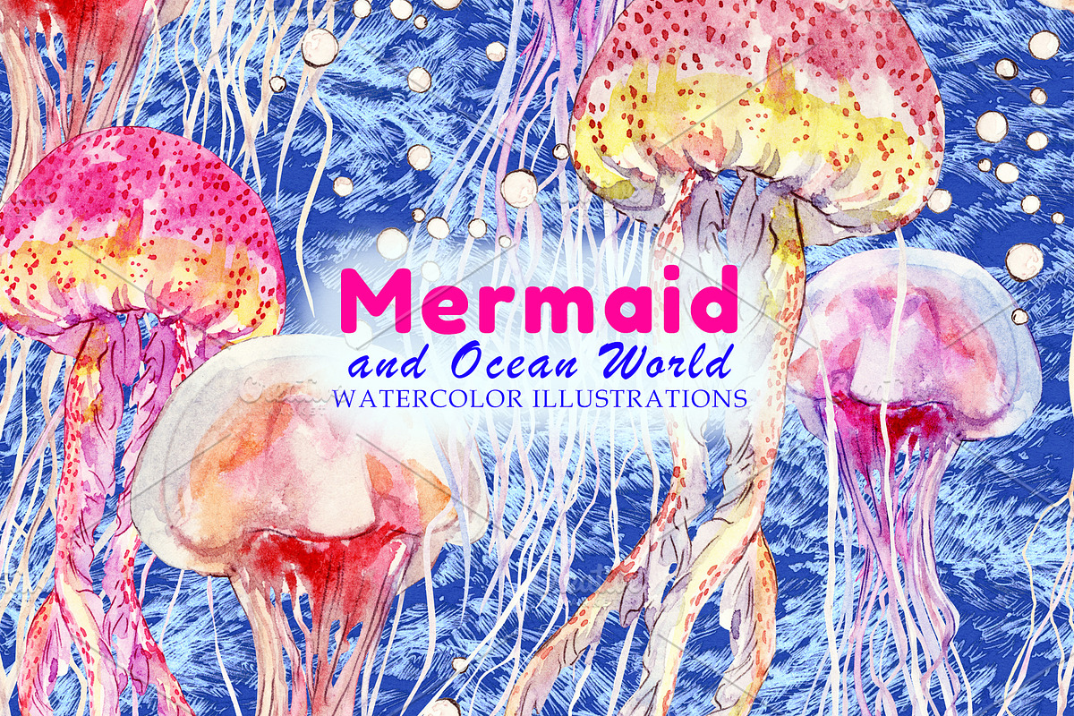 Mermaid and Ocean World, an Illustration by Nadiia Hanina (Photo 8 of 9)