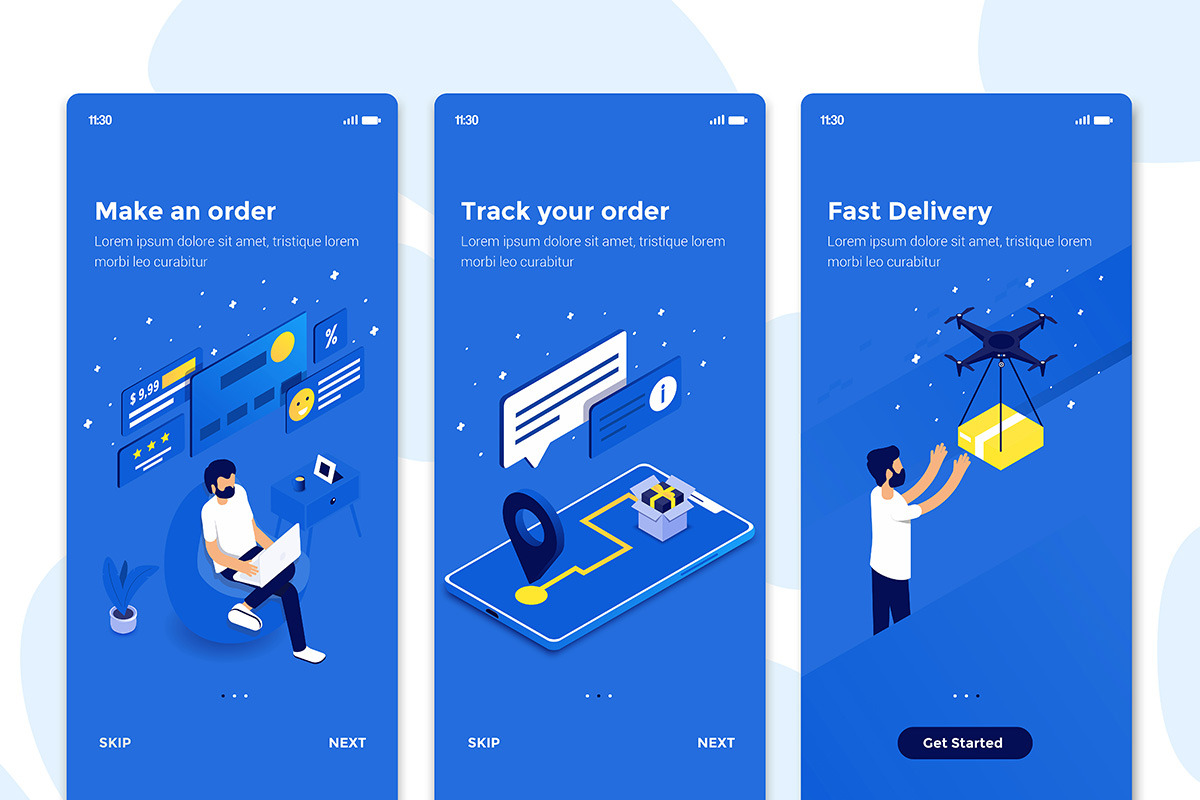 15 App Screens various topics, a Templates & Theme by Creative Graphics