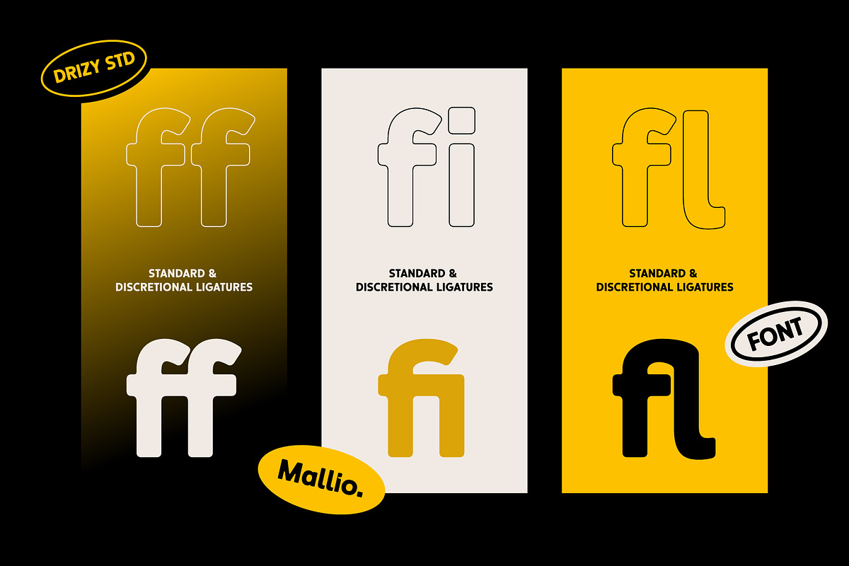 Mallio – Rounded Modern Display Font, a Sans Serif Font by Drizy (Photo 5 of 10)