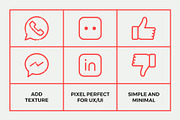 Social Media Line Icons Pack, an Outline Icon by Abstracto-Create (Thumbnail 3 of 5)