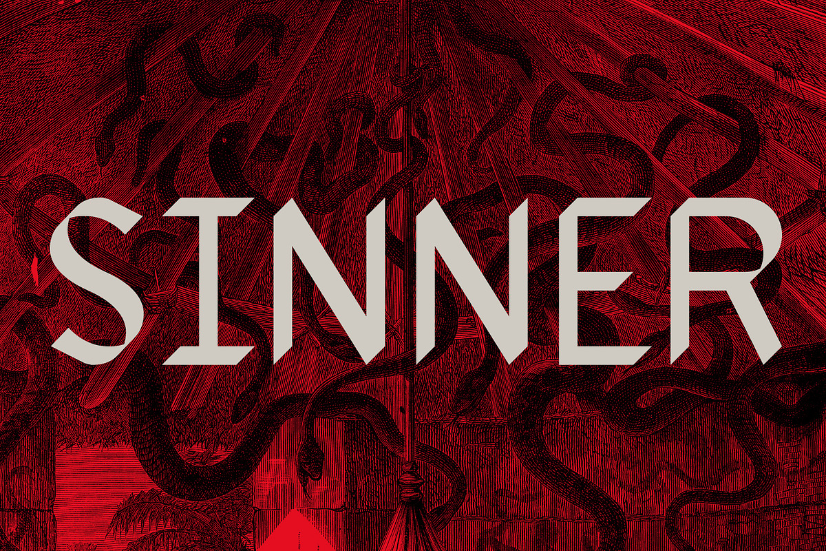 Srg-Beast of guilt display typeface preview 6