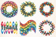 Christmas Light Clipart, an Illustration by Libby Wishes (Thumbnail 2 of 8)