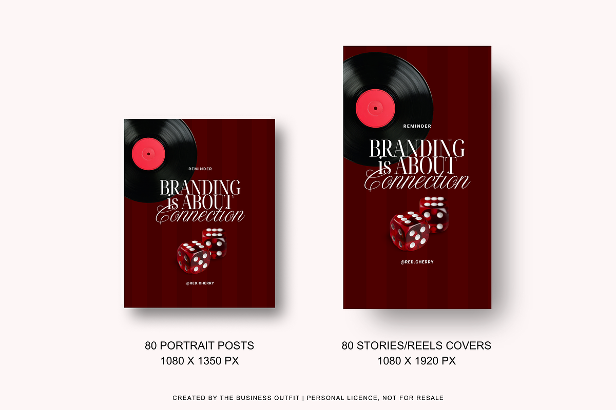 CHERRY Canva Social Media Templates, a Social Media Template by thebusinessoutfit (Photo 10 of 20)