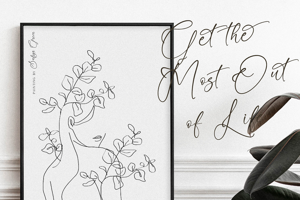 Aloruty Fortune Beauty Calligraphy, a Script Font by Letterena Studios Script (Photo 2 of 15)