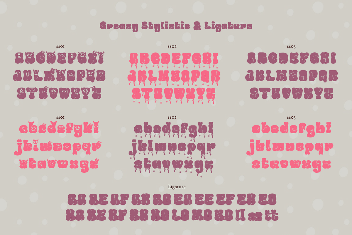 Greasy Bubble Font, a Font by madeDeduk (Photo 8 of 10)