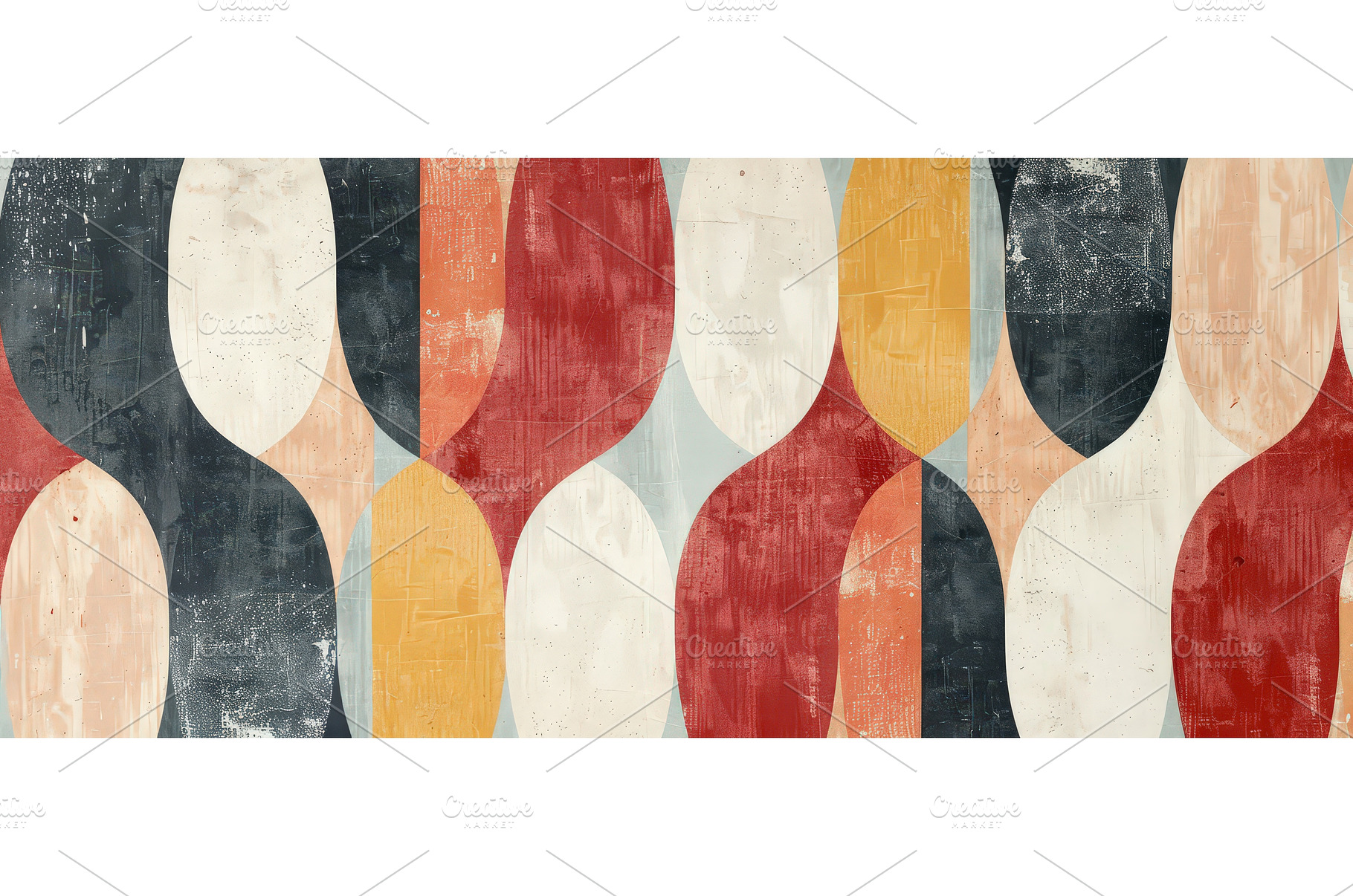 Mid-century retro pattern with muted, an Arts & Entertainment Photo by piter.goskov
