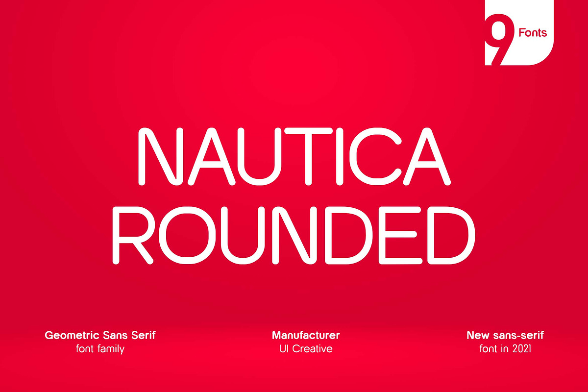 Nautica Rounded Geometric Sans Serif, a Sans Serif Font by UICreative (Photo 14 of 14)