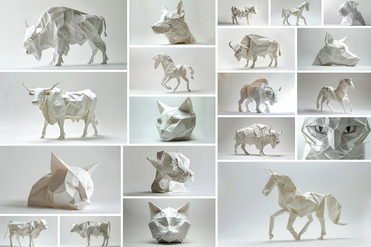 121 Origami animals, an Animal Photo by Handmadefont (Photo 2 of 17)