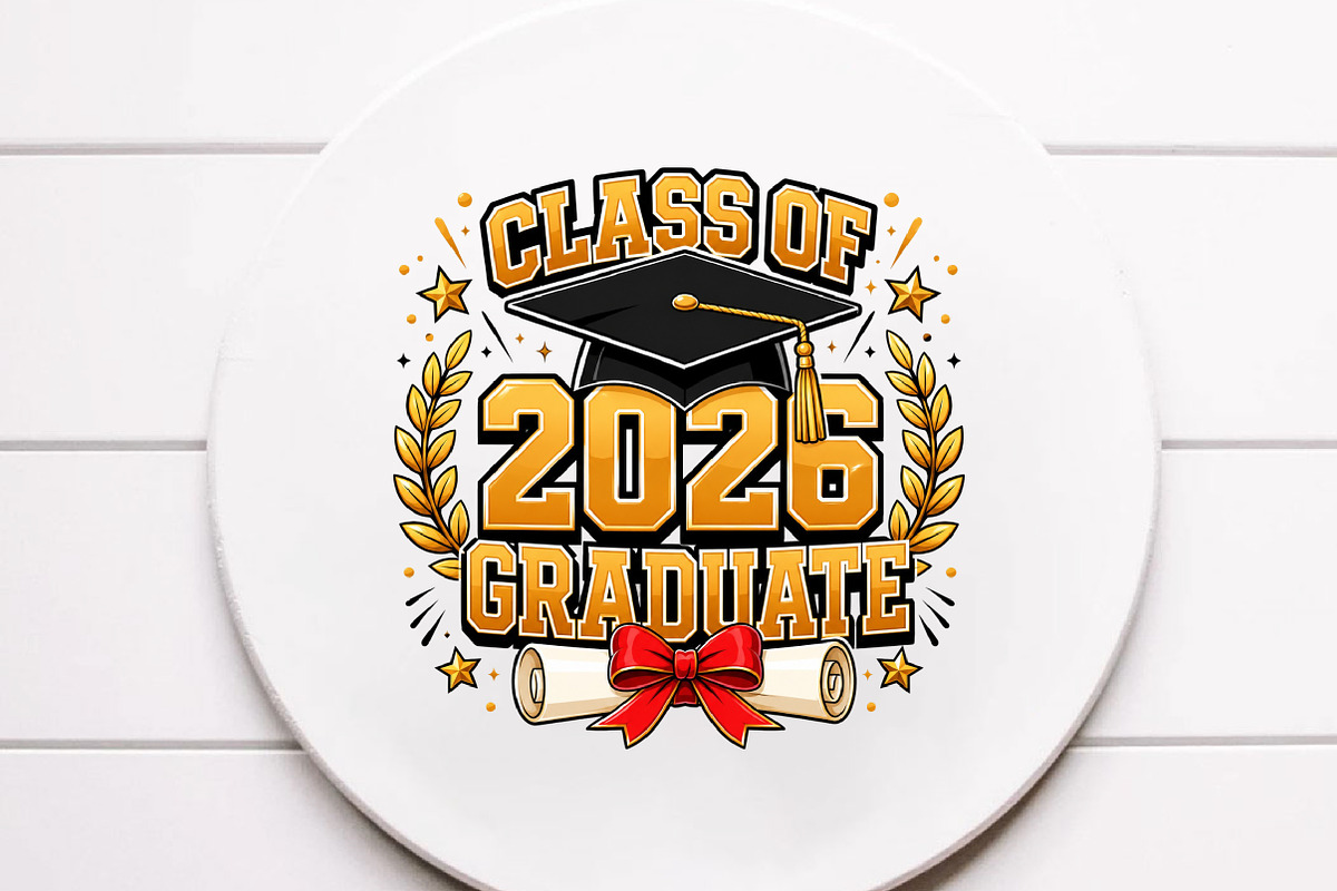 2026 Graduate Shirt SVG, a Seasonal Illustration by DreamArtGraphic (Photo 2 of 5)