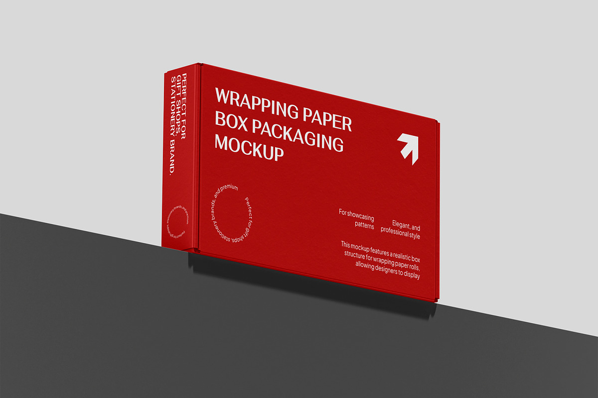Wrapping Paper Box Packaging Mockup, a Packaging Mockup by Unerispace (Photo 5 of 5)
