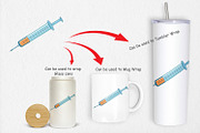 Medical Syringe Clipart, a Graphic by Artnoy (Thumbnail 4 of 5)
