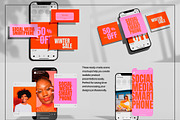Social Media Smartphone Mockup Set, an iPhone Mockup by Mego-studio (Thumbnail 5 of 6)