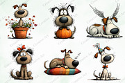 Whimsical Dogs Clipart Bundle, an Illustration by Creative Art (Thumbnail 4 of 10)