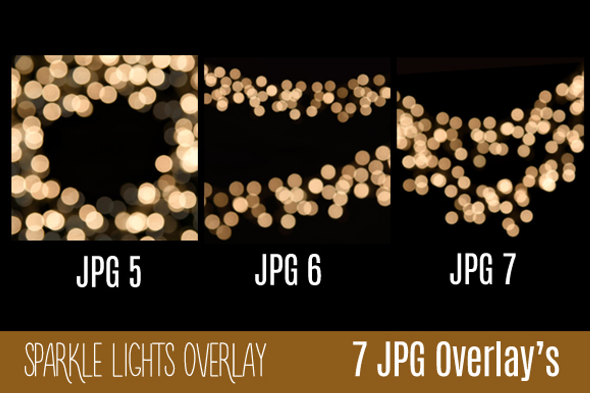 7 Sparkle Bokeh Lights JPG Overlays preview 3