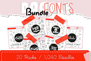 The Doodle Fonts Bundle, a Symbol Font by WADLEN (Thumbnail 1 of 12)