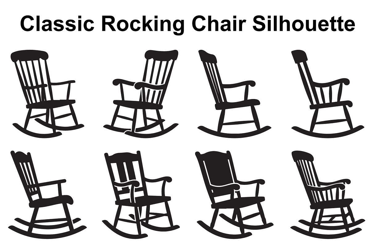 Heritage Rocking Chair Silhouettes, an Object Graphic by Creativeshirt (Photo 1 of 3)