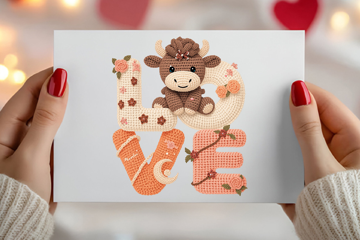 Highland Cow Valentines Day PNG, an Illustration by Canvas Craft (Photo 4 of 7)