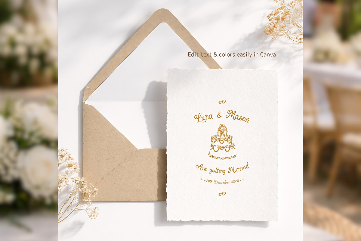 Save the Date Canva bd002, an Invitation Template by TyphoonStudio (Photo 3 of 9)