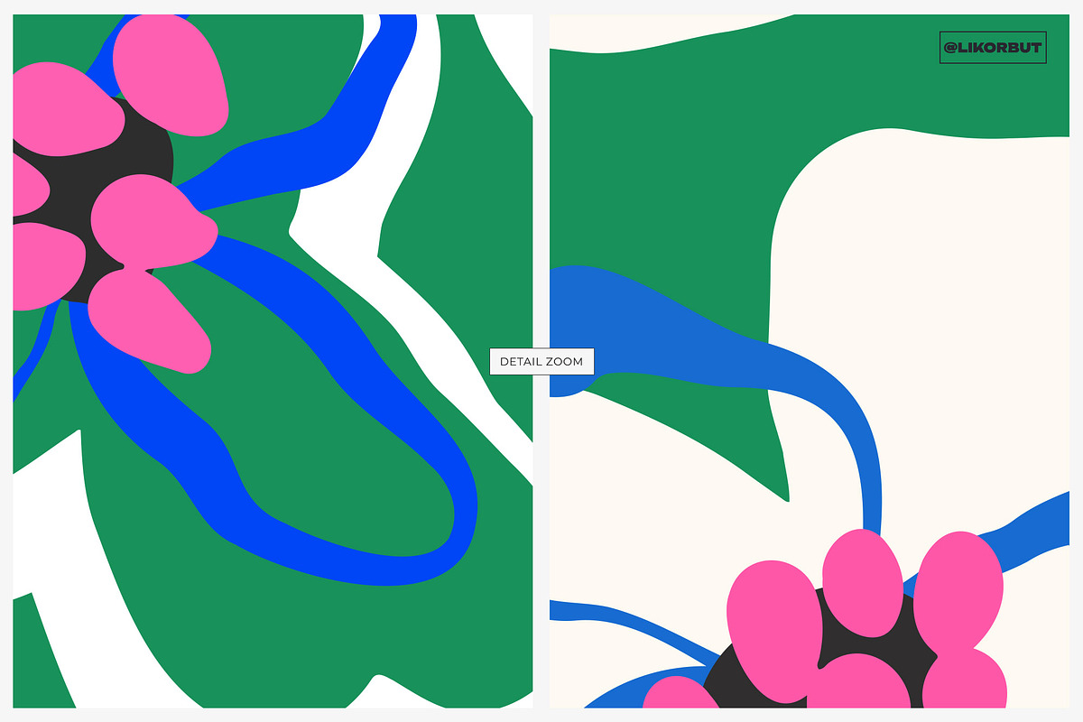 Bold Abstract Modern Floral Pattern, a Pattern Graphic by likorbut (Photo 10 of 14)