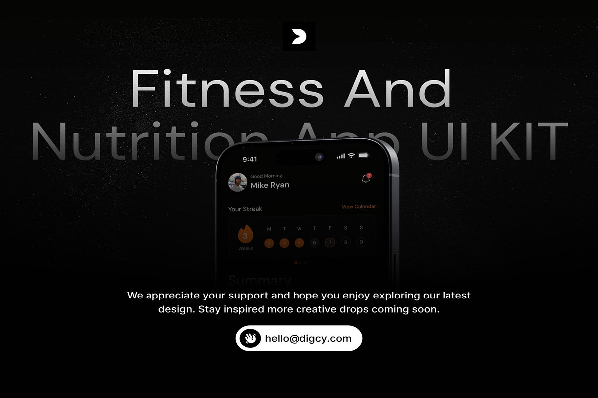 Fitness & Nutrition App UI Kit, an UI Kit Template by Creative Perspective (Photo 5 of 5)
