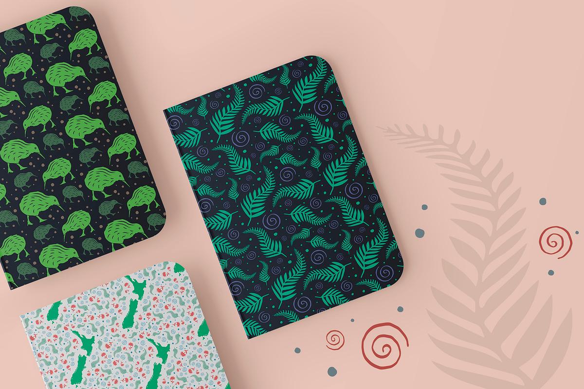 New Zealand Seamless Patterns Papers, a Pattern Graphic by BeesDesign (Photo 4 of 4)