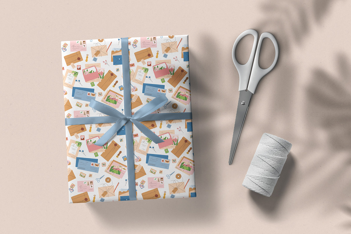 Seamless mail pattern with envelopes, a Pattern Graphic by Good Studio