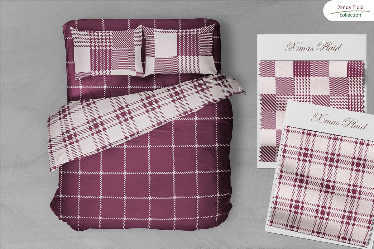 Xmas Plaid - Seamless Patterns, a Pattern Graphic by InaCorart (Photo 4 of 10)