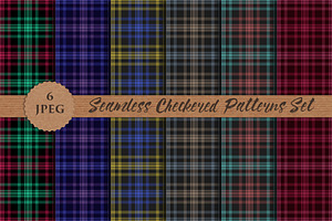 PLAID CHECKERED seamless patterns