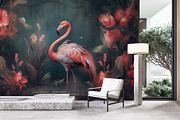 Hand drawn flamingo wallpaper, a Wallpaper Graphic by Muzi pear studio (Thumbnail 6 of 12)