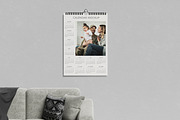 Minimalist Wall Calendar Mockup, a Print Template by Indah (Thumbnail 4 of 7)