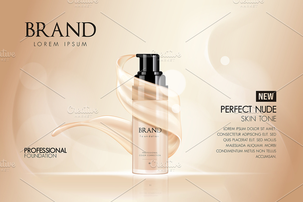 Realistic BB cream, foundation, a Cups & Container Mockup by George Rod (Photo 1 of 4)