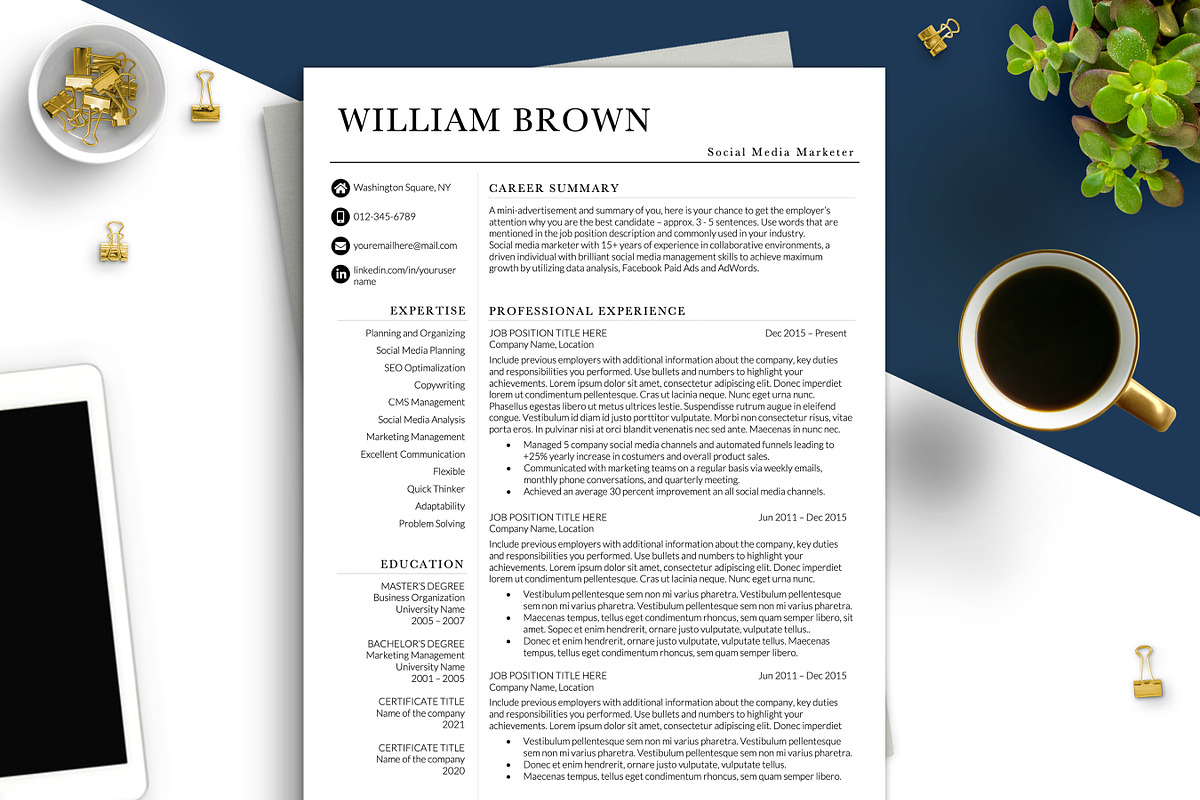 Social Media Marketing CV Resume, a Resume Template by BestResumes.Co (Photo 1 of 7)