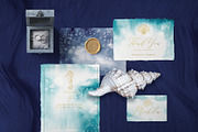 Ocean Watercolor & Gold Collection, a Decorative Illustration by InstaDesignPro (Thumbnail 6 of 13)