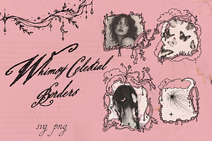 Whimsy Celestial Borders, an Object Graphic by Lilithcollageart