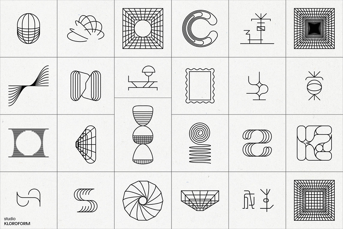 Monozen 3 - 130 abstract icons, an Object Graphic by kloroform (Photo 2 of 11)