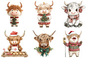 Funny Christmas Cow Clipart PNG, a Seasonal Illustration by CitraGraphics (Thumbnail 3 of 5)