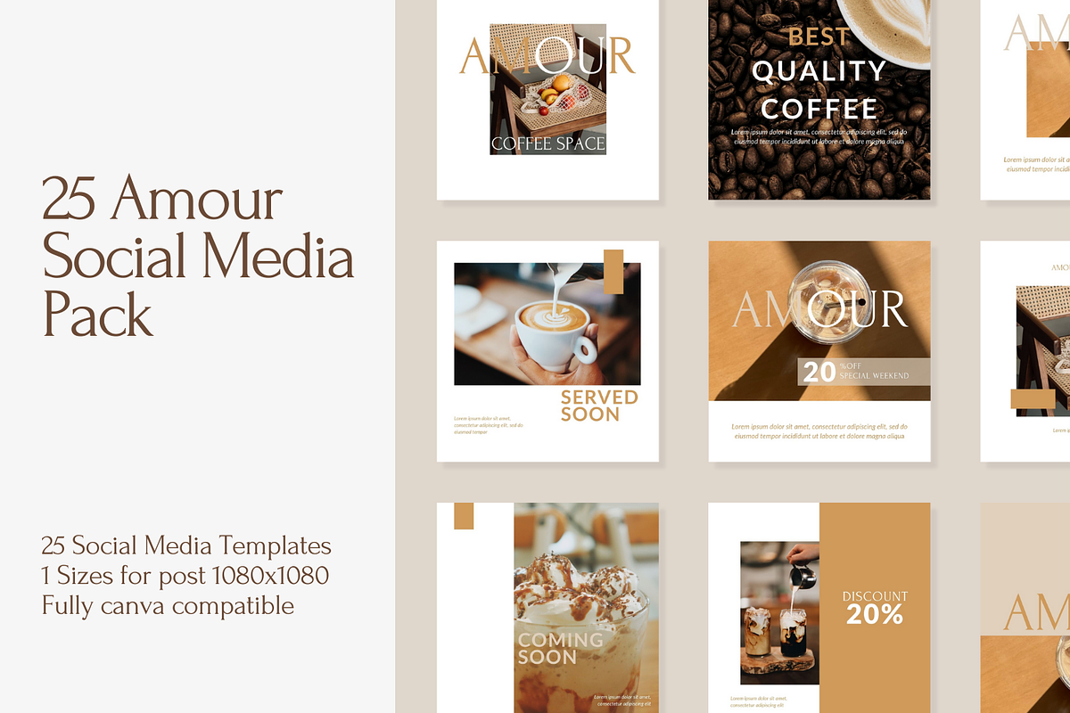 Coffee Shop Canva Template, a Social Media Template by Moodwave Studio (Photo 1 of 10)