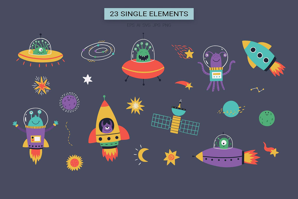 Space Adventures | 100% hand drawn, a Decorative Illustration by Irina Ostapenko (Photo 3 of 9)