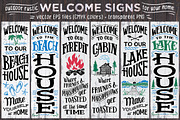 Outdoor Hand-drawn Welcome Signs Set, an Object Graphic by Paul Lesser (Thumbnail 1 of 2)