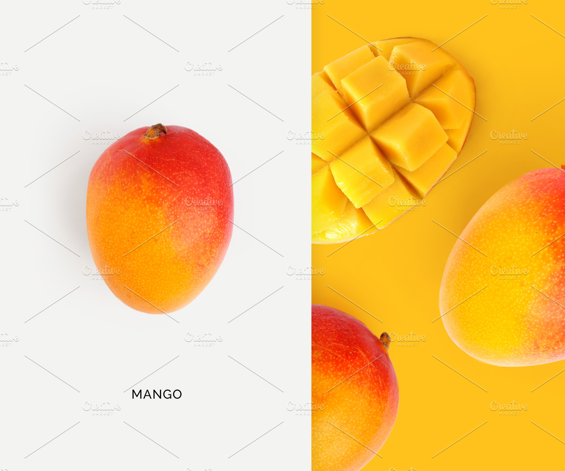 Mango stock photo containing exotic fruit and healthy food, a Food & Drink Photo by StudioPhoto
