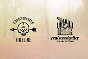 Vintage B&W Roughen Logo Badge, a Branding & Logo Template by Manudesign (Thumbnail 2 of 4)