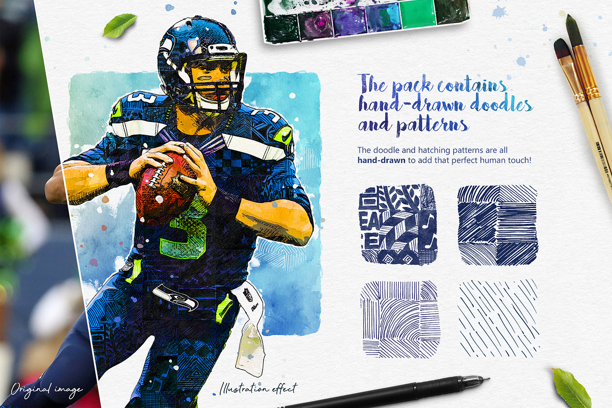 Illustration Sketch PS Action, an Action Add-On by IndWorks Design (Photo 4 of 10)