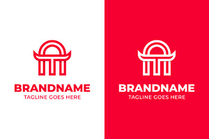 Letters AT or TA Bull Logo, a Branding & Logo Template by Pray Art Design Studio